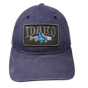 Idaho Snapback Trucker Hat Blue OS Adjustable Mesh Back Arcadian Outfitters